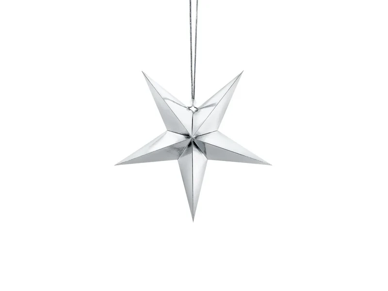 Zilveren Lampion Ster 30cm