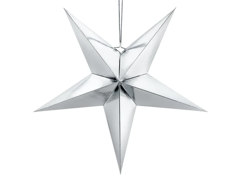 Zilveren Lampion Ster 70cm