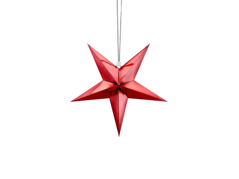 Rode Lampion Ster 30cm