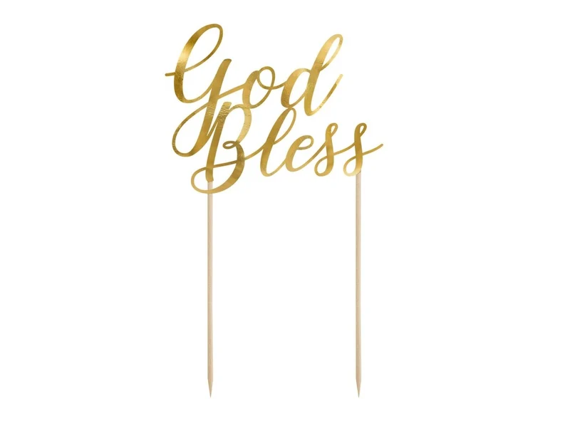 Taarttopper God Goud 27,5cm