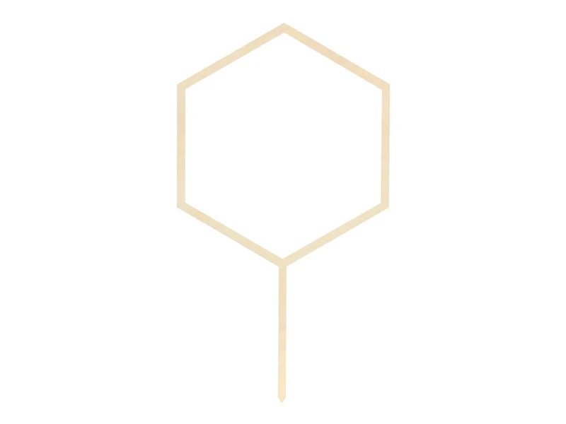 Taarttopper Hexagon Hout 24cm