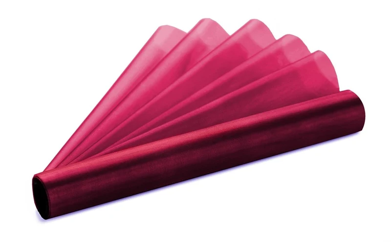 Bordeaux Rode Organza Stof 36cm 9m