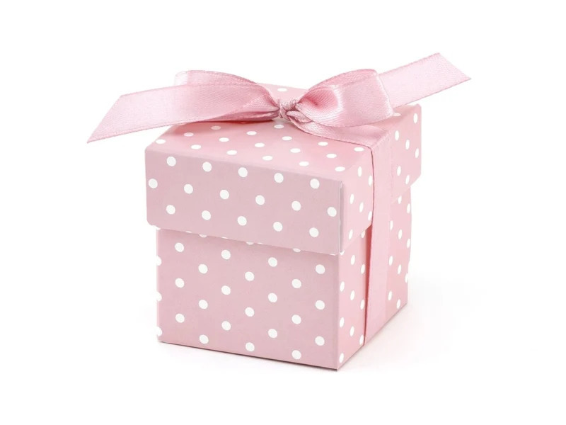 Geschenkdoosjes Stip Lichtroze 5,2cm 10st