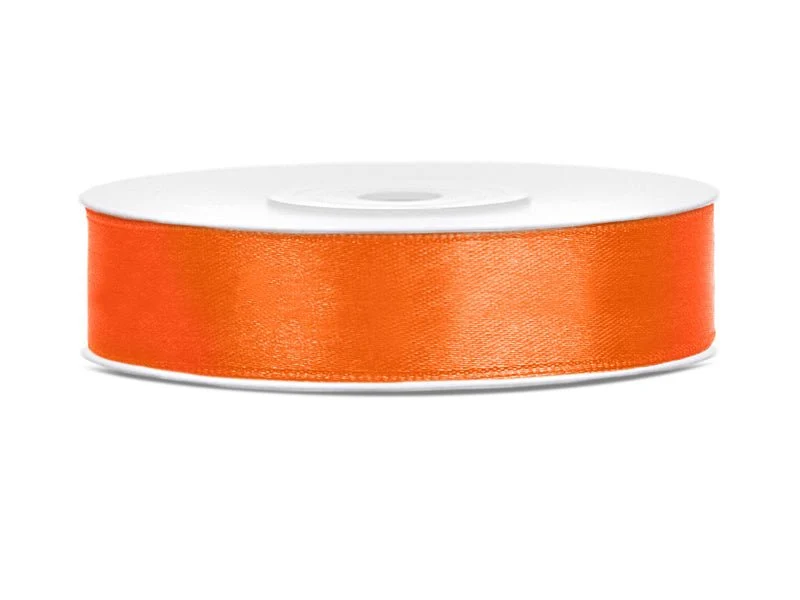 Satijn Lint Oranje 12mm 25m