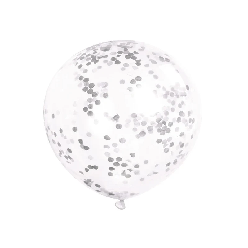 Confettti Ballonnen Zilver 30cm 6st
