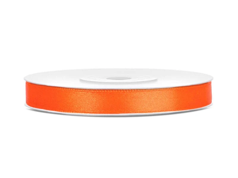 Satijn Lint Oranje 6mm 25m
