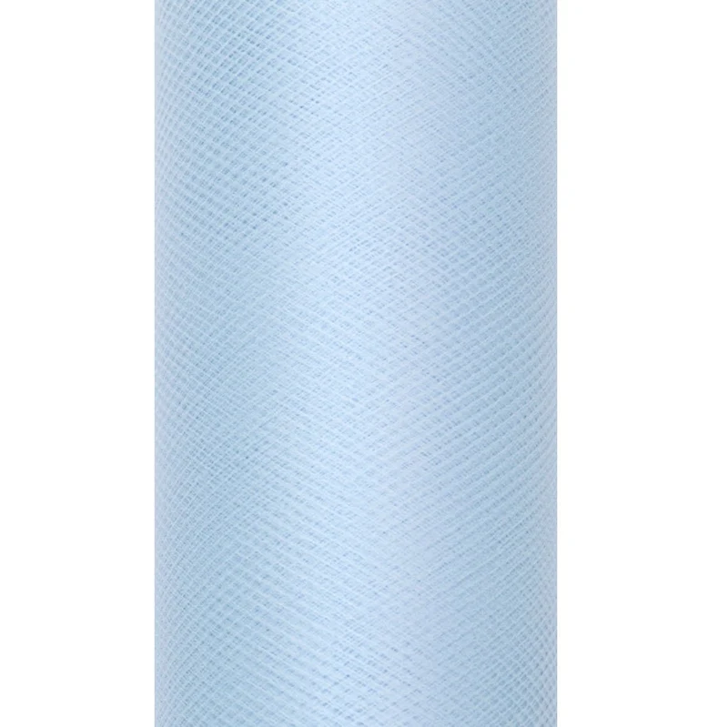 Lichtblauwe Tule Rol 15cm 9m