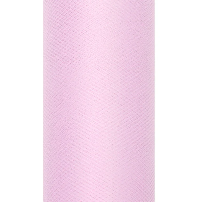 Lichtroze Tule Rol 15cm 9m