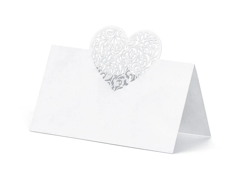 Naamkaartjes Hart 9cm 10st